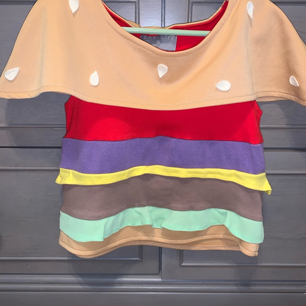 Kids Burger Costume Top - Multicolor